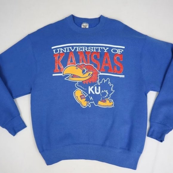 Vintage 90s University Of Kansas Jayhawks University Of Kansas shirt 90s vintag - Picture 1 of 2
